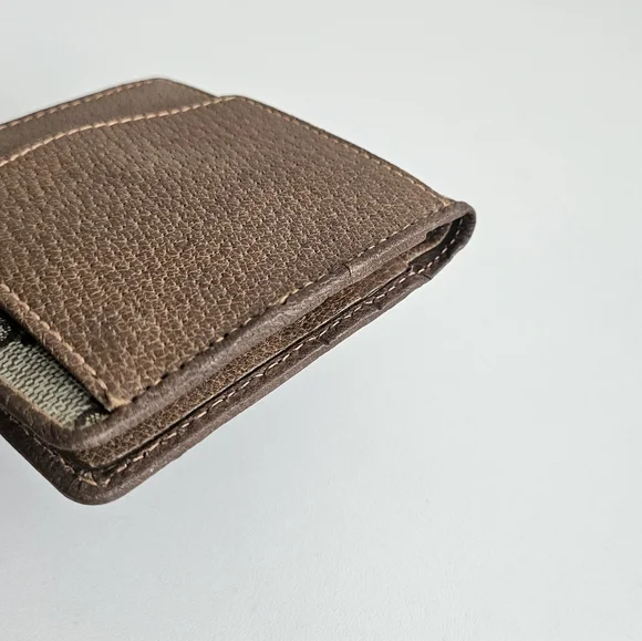 Gucci GG Supreme Coated Canvas & Leather Bifold Mens Wallet